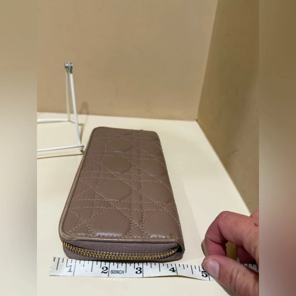 Dior Cannage Leather Long Zip Wallet